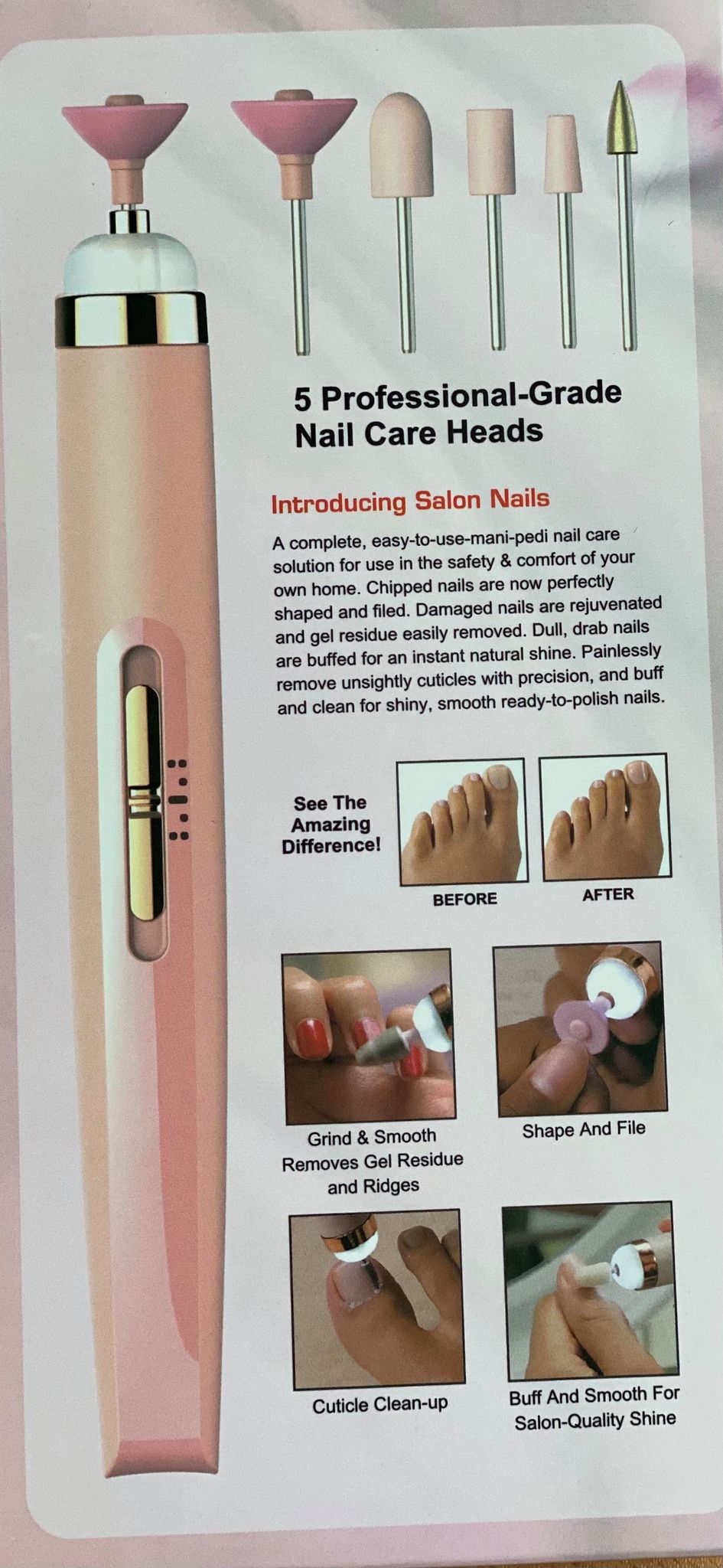 5 In 1 Nail Trimming Kit Electric