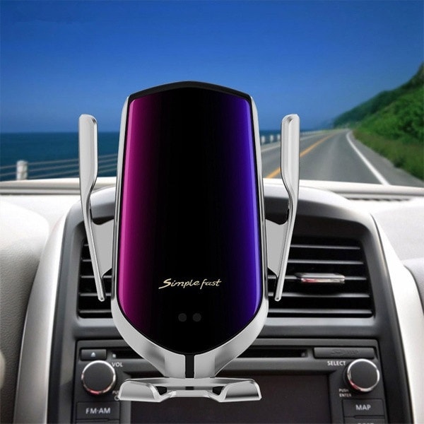 Wireless Charger Car Clamping Smart Sensor Fast Charging Mount Phone Holder