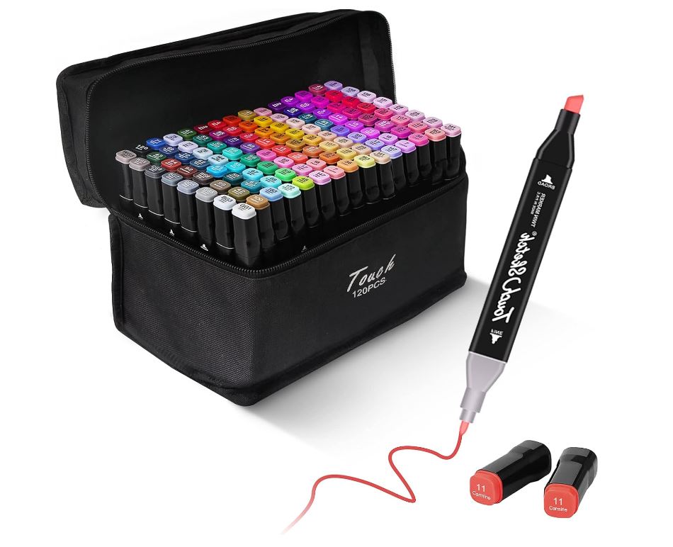 120 Pack Dual tip Markers