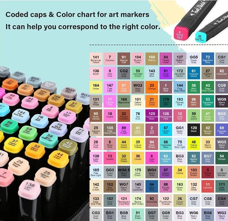 120 Pack Dual tip Markers