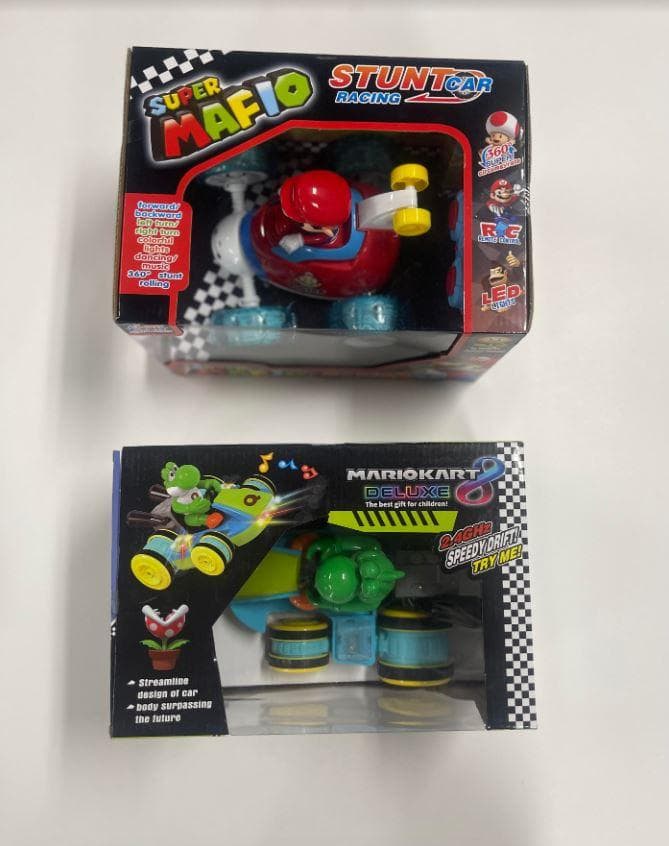Luigi & Mario race cars
