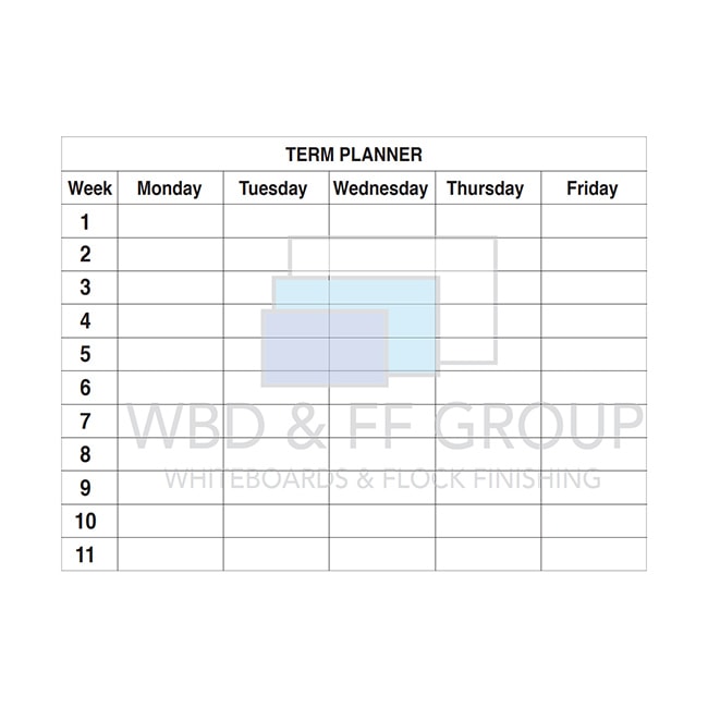 Single Term Planner Board